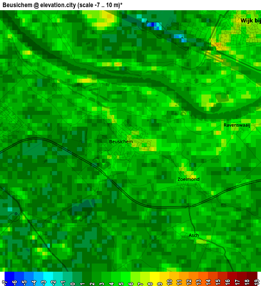 Beusichem elevation map