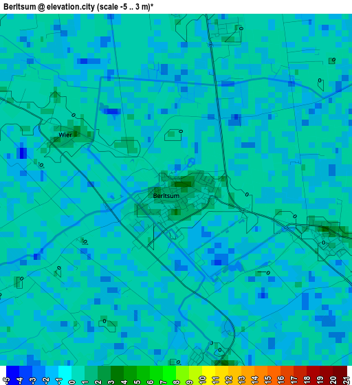 Berltsum elevation map