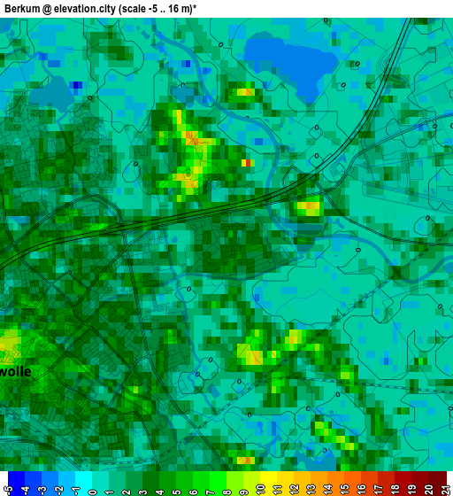 Berkum elevation map