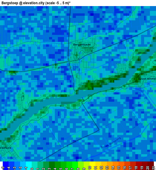 Bergstoep elevation map