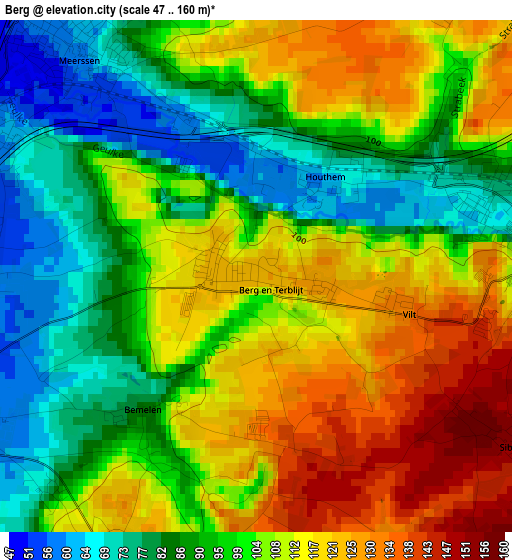 Berg elevation map