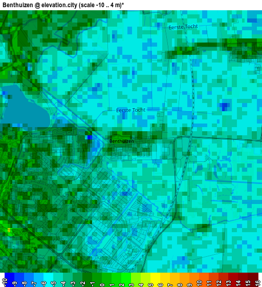 Benthuizen elevation map