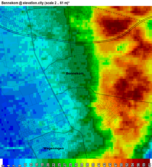 Bennekom elevation map