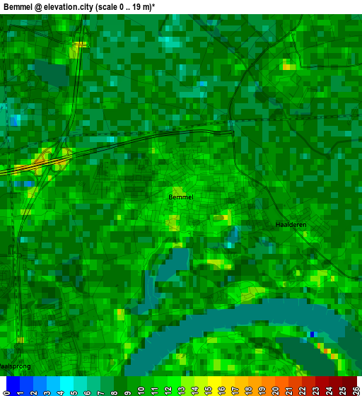 Bemmel elevation map