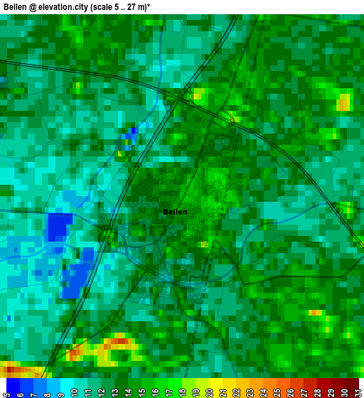 Beilen elevation map