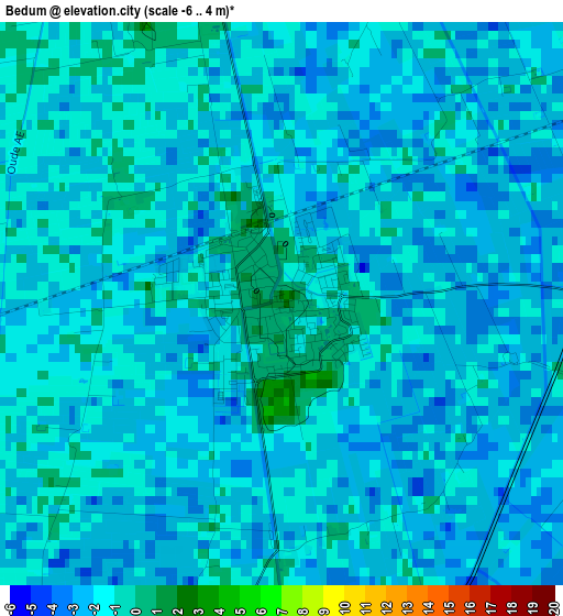 Bedum elevation map