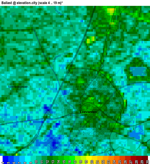 Ballast elevation map