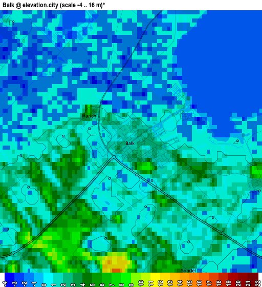 Balk elevation map