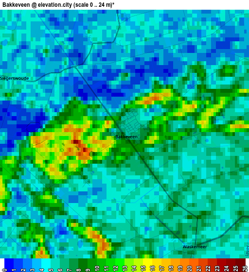 Bakkeveen elevation map