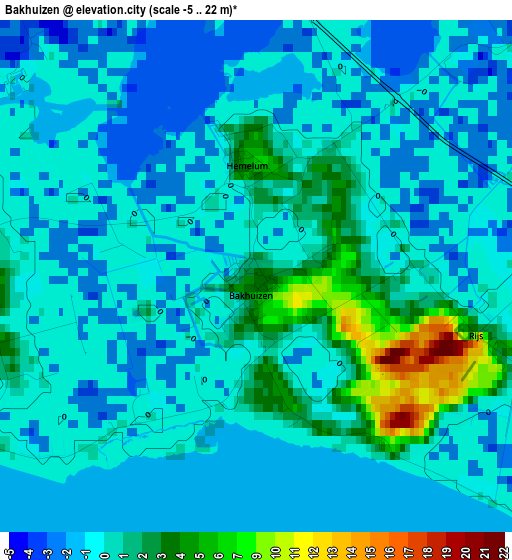 Bakhuizen elevation map