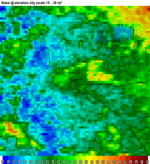 Bakel elevation map