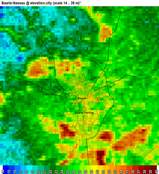 Baarle-Nassau elevation map