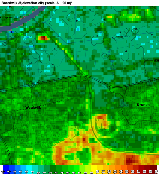 Baardwijk elevation map