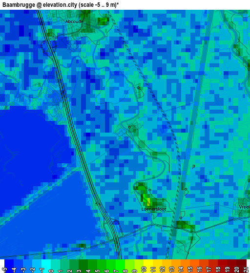 Baambrugge elevation map