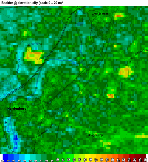 Baalder elevation map