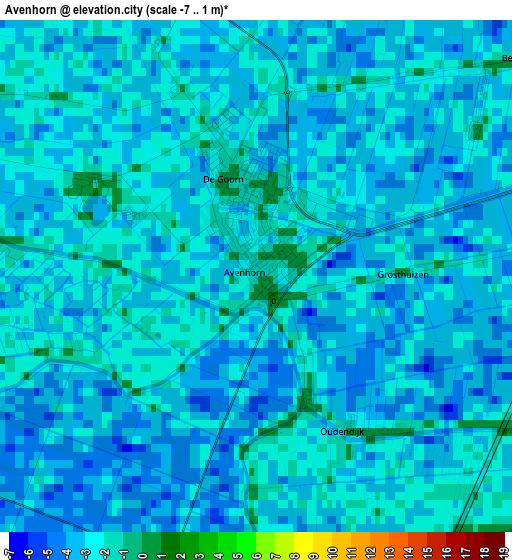 Avenhorn elevation map