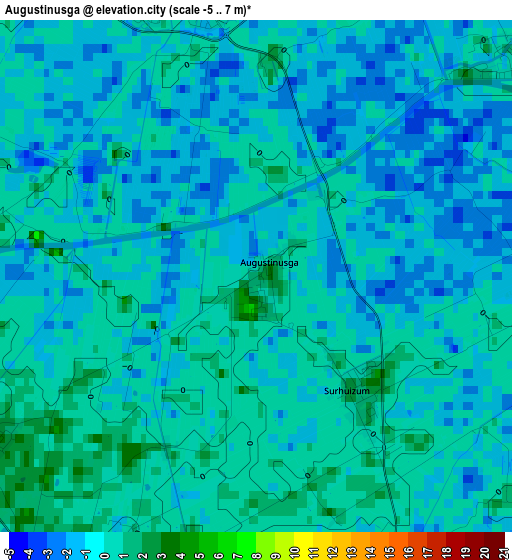 Augustinusga elevation map