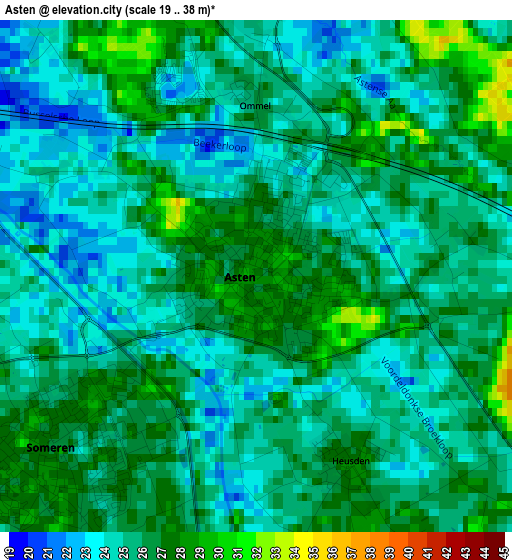 Asten elevation map