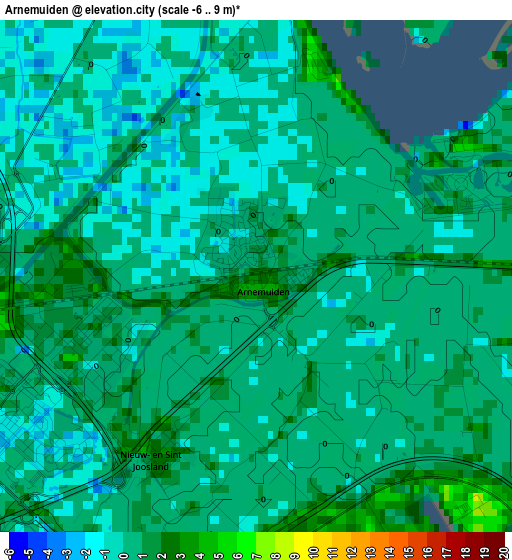 Arnemuiden elevation map