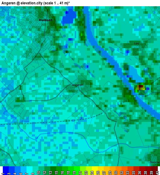 Angeren elevation map