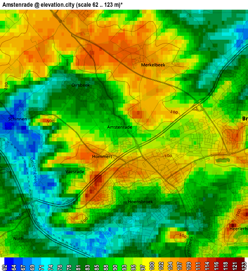 Amstenrade elevation map