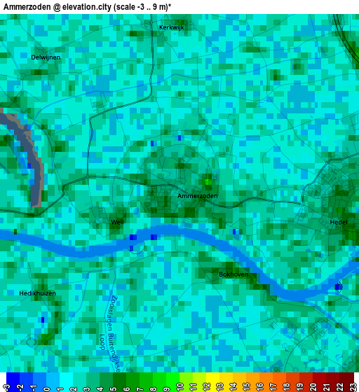 Ammerzoden elevation map