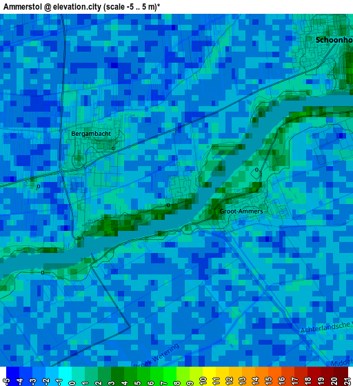 Ammerstol elevation map