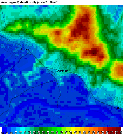 Amerongen elevation map