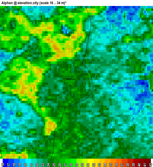 Alphen elevation map