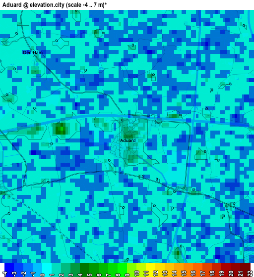 Aduard elevation map