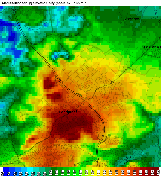 Abdissenbosch elevation map