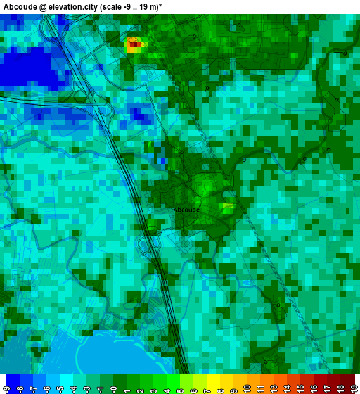 Abcoude elevation map