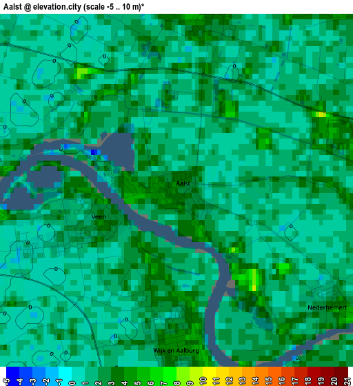 Aalst elevation map