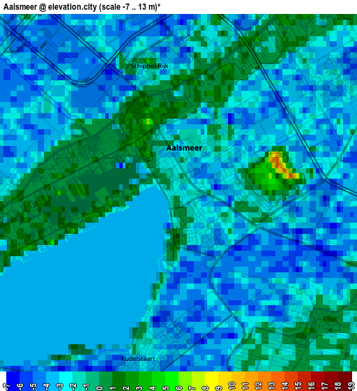 Aalsmeer elevation map