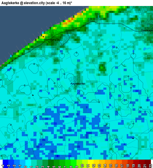 Aagtekerke elevation map