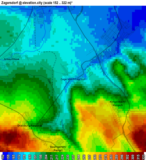 Zagersdorf elevation map