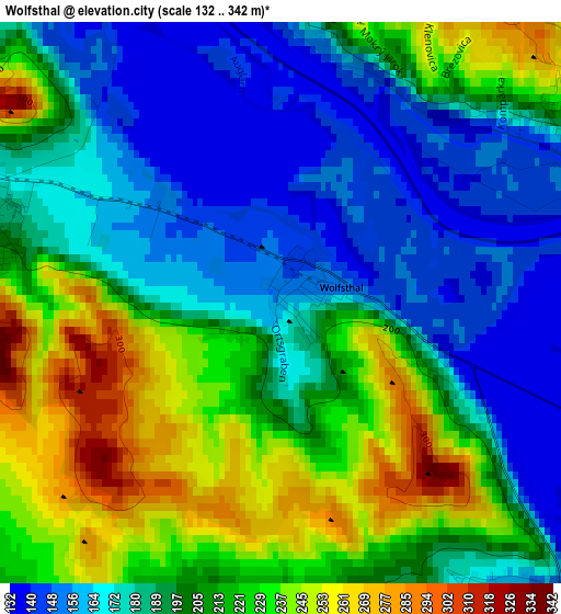 Wolfsthal elevation map
