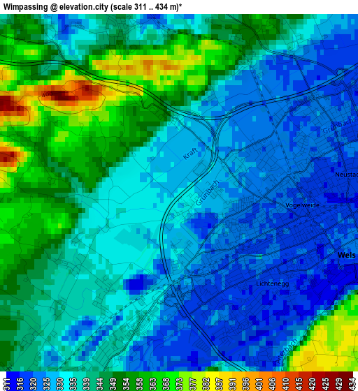 Wimpassing elevation map