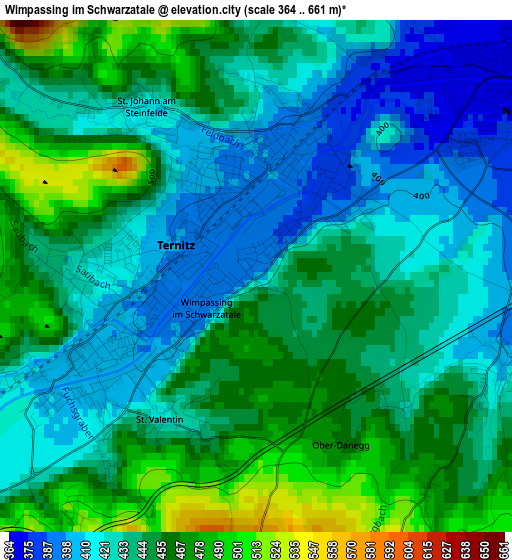 Wimpassing im Schwarzatale elevation map