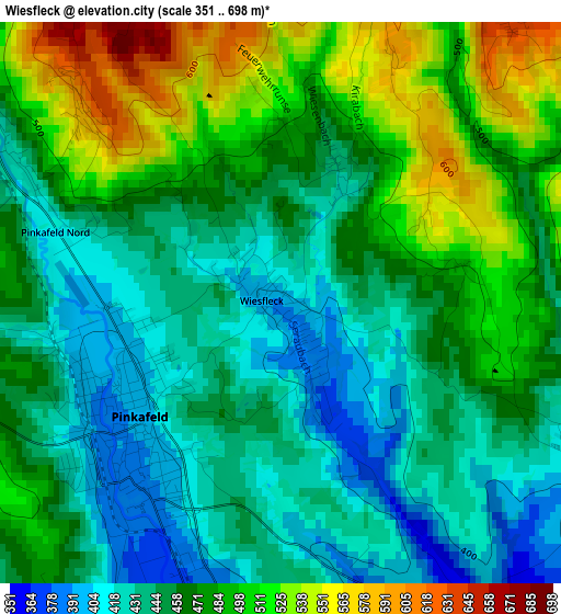 Wiesfleck elevation map