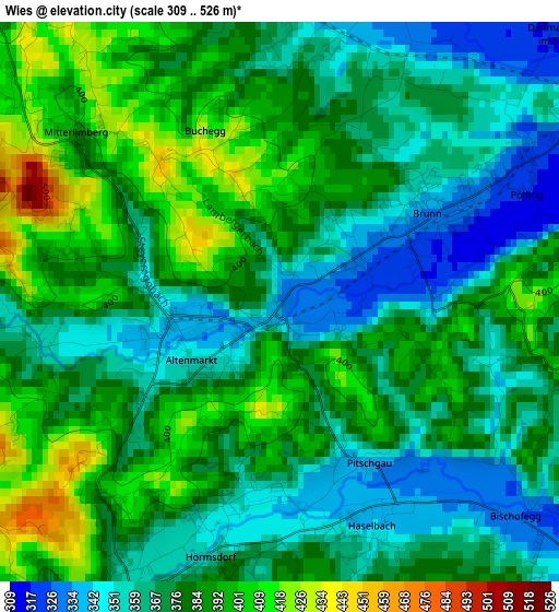 Wies elevation map