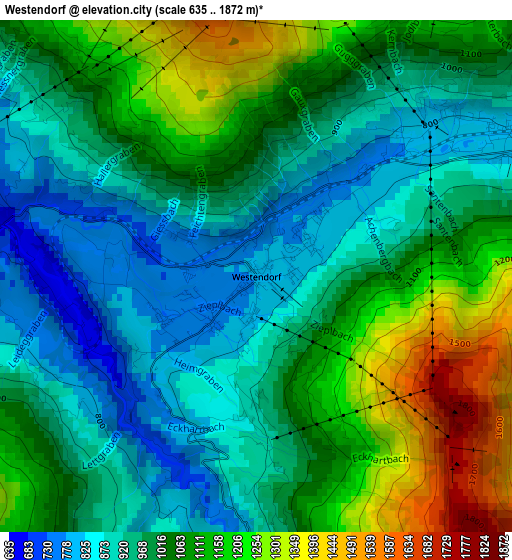 Westendorf elevation map