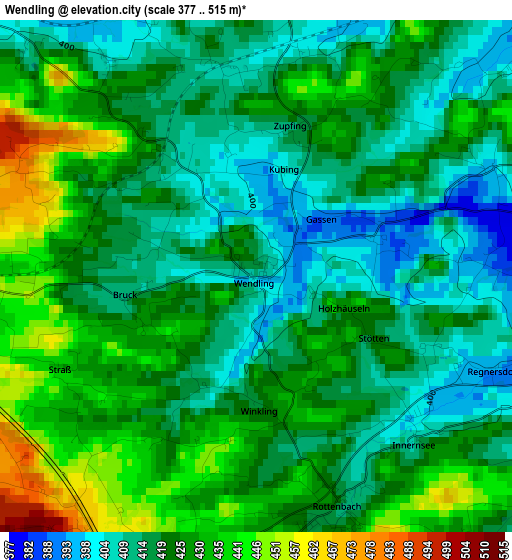 Wendling elevation map