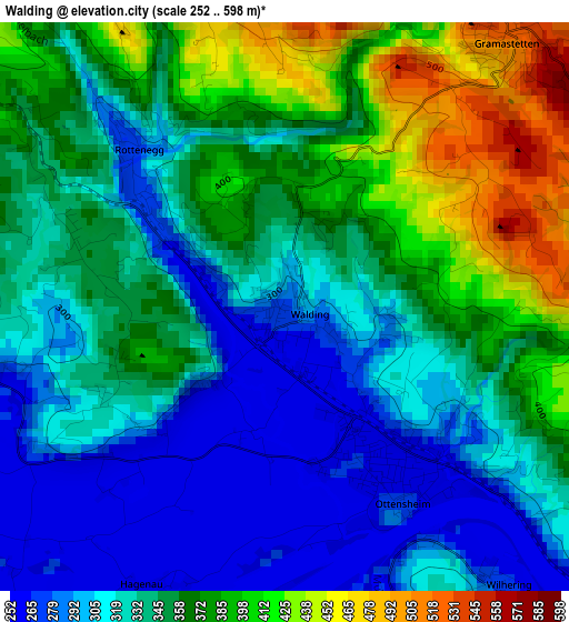 Walding elevation map