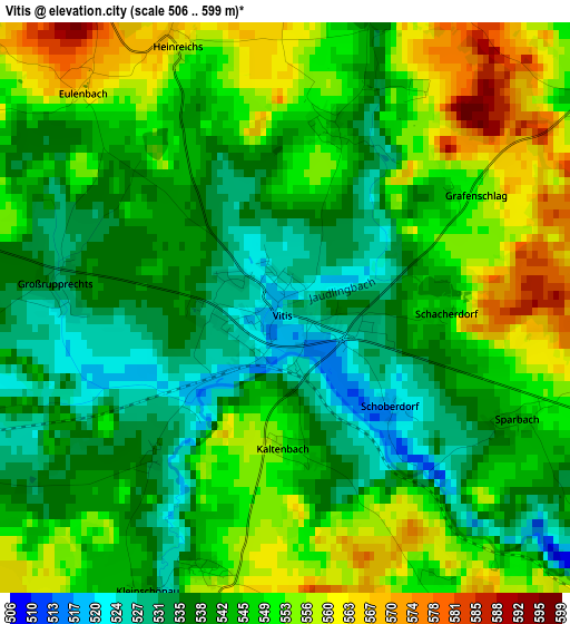 Vitis elevation map