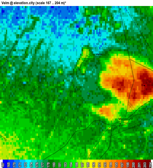 Velm elevation map