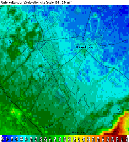 Unterwaltersdorf elevation map