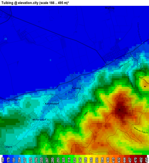 Tulbing elevation map