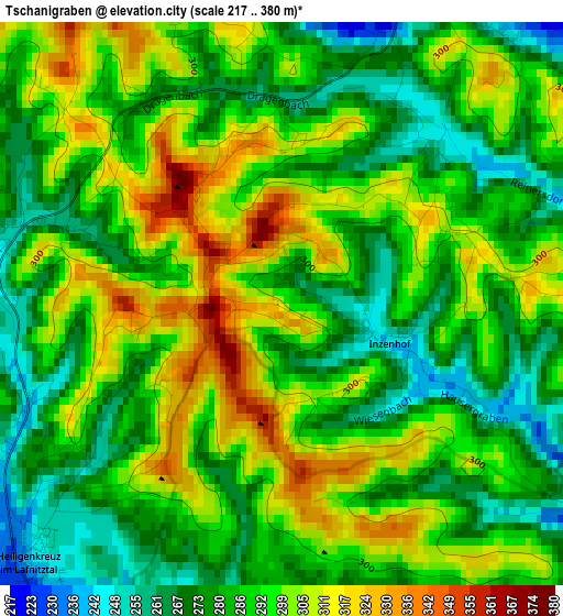 Tschanigraben elevation map