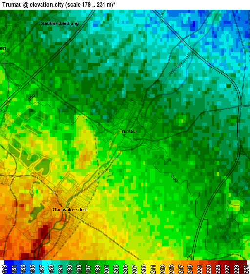 Trumau elevation map